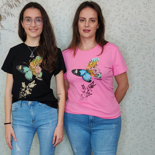 Camiseta de manga corta Mariposas