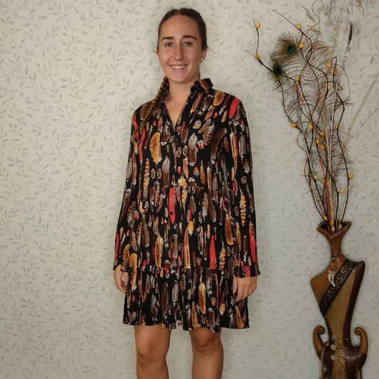 Vestido camisero Plumas